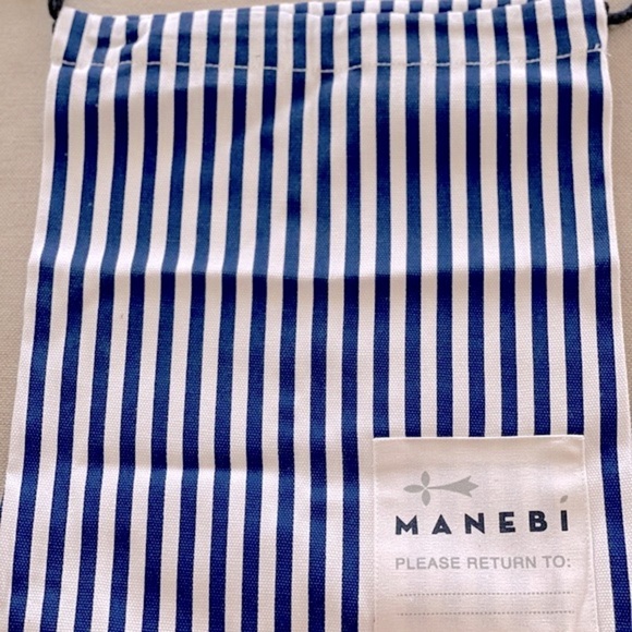 MANEBI Bow-embellished Lurex Metallic Espadrille Slides Women’s Sz 39 (US 9) NEW - Picture 3 of 10